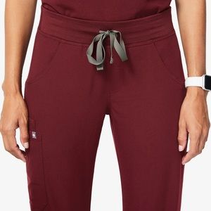 COPY - FIGS Burgundy Kade Cargo Scrub Pants